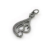 Micro Pave Clear CZ Christian Charm for Bracelets or Necklaces Jewelry