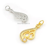 Micro Pave Clear CZ Christian Charm for Bracelets or Necklaces Jewelry