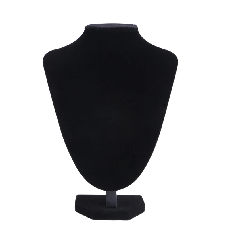 Velvet Jewelry Necklace Pendant Neck Model Display Stand Holder
