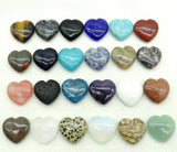 Natural Gemstone Heart Pendants for DIY Jewelry Making (12pcs)