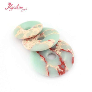 25.30.35mm Green Shoushan Stone Bead for DIY Necklace Bracelet Pendant Charm