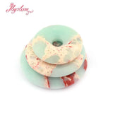 25.30.35mm Green Shoushan Stone Bead for DIY Necklace Bracelet Pendant Charm