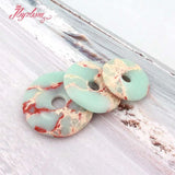 25/30/35mm Shoushan Stone Ring Donut Stone Pendant DIY Necklace Jewelry