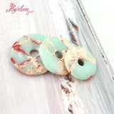 25/30/35mm Shoushan Stone Ring Donut Stone Pendant DIY Necklace Jewelry