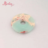 25/30/35mm Shoushan Stone Ring Donut Stone Pendant DIY Necklace Jewelry