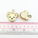 Colorful bear/rabbit/butterfly resin pendant, 10pcs