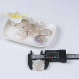 25-30mm Natural Flat Round Coin Pearl Pendant