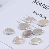 25-30mm Natural Flat Round Coin Pearl Pendant