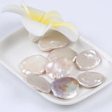 25-30mm Natural Flat Round Coin Pearl Pendant