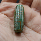 25-30mm Tibetan Green Agata Dzi Beads Oval Stone Spacer Loose Beads