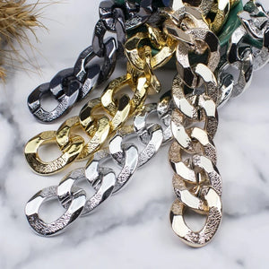 25*32mm ABS Twisted Chain Beads Charms Bracelet Necklace DIY Jewelry Making