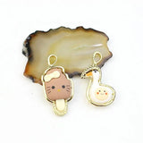 10pcs Stylish Rabbit/Duck/Bear/Ice Shape Resin Charms for DIY Necklace Jewelry