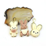 10pcs Stylish Rabbit/Duck/Bear/Ice Shape Resin Charms for DIY Necklace Jewelry