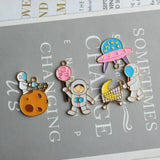 25-38MM 40Pcs Alloy Astronaut Charms DIY Jewelry Making Accessories