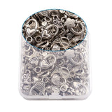 Antique Silver Alloy Lobster Claw Clasps Mix Shapes for DIY Jewelry Making