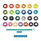 25 Bundles Waxed Polyester Cord for Bracelet DIY Accessories