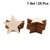 25 PCS DIY Bamboo Wooden Slices Painting Crafts Blank Chip