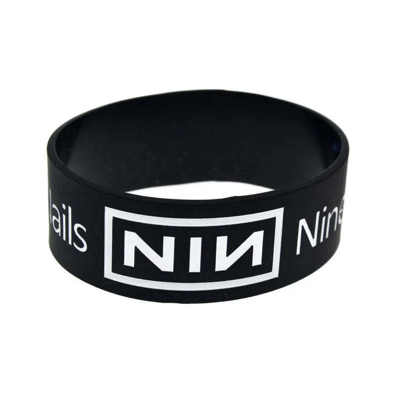 25 Nine Inch Nails Silicone Rubber Wristband 1 Inch Wide Bangle