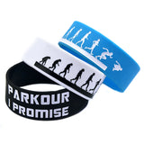 25 PCS Parkour I Promise Silicone Rubber Wristband 1 Inch Wide Sport