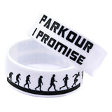 25 PCS Parkour I Promise Silicone Rubber Wristband 1 Inch Wide Sport