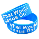 25 PCS WWJD Silicone Wristband 1 Inch Wide
