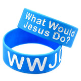25 PCS WWJD Silicone Wristband 1 Inch Wide