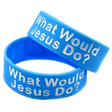 25 PCS WWJD Silicone Wristband 1 Inch Wide