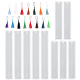 25 Packs DIY Bookmark Resin Mold with Colorful Tassels for Jewelry Craft