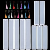 25 Packs DIY Bookmark Resin Mold with Colorful Tassels for Jewelry Craft