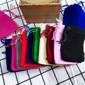 25 Pcs Velvet Gift Bags Drawstring Jewelry Packaging 7x9 9x12