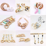 25 Pcs 70mm Natural Wood Rings for DIY Craft Jewelry Making