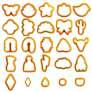 25 Pcs Polymer Clay Earring Cutters Set - Jewelry Making Tools