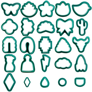 25 Pcs Polymer Clay Earring Cutters Set - Jewelry Making Tools