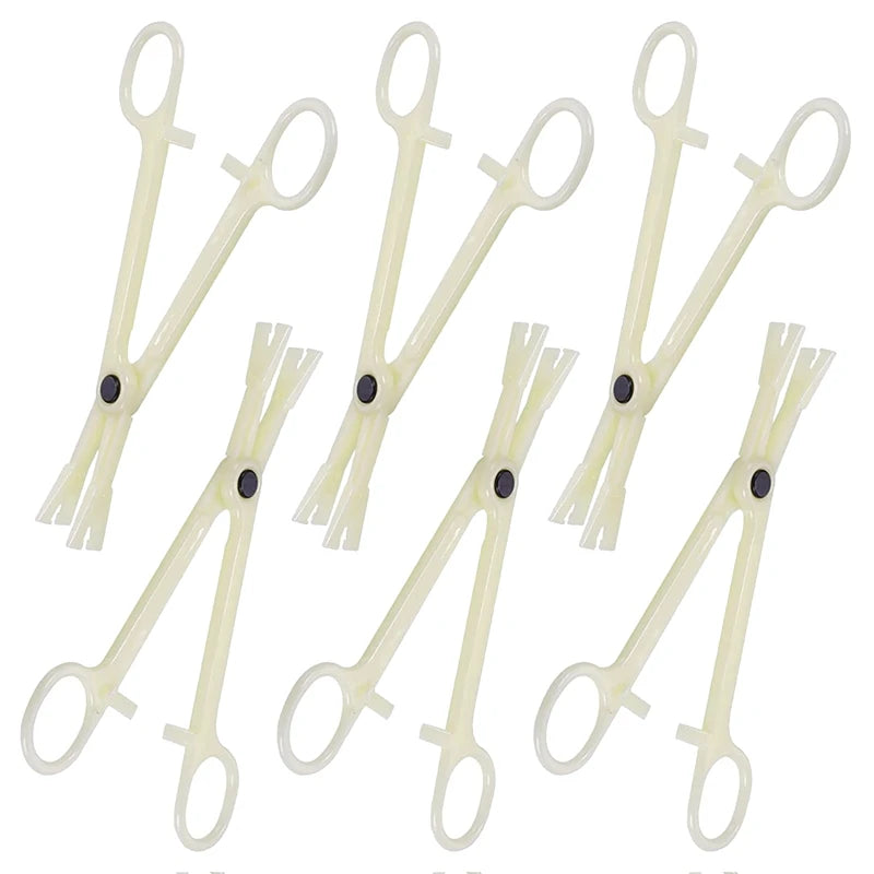 25 Pcs Disposable Puncture Clips Diaphragm Forceps Ear Belly Piercing