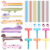 25 Dyslexia Reading Strips for Kids Animal Bookmarks Finger Tracking Rulers