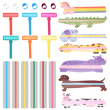 25 Dyslexia Reading Strips for Kids Animal Bookmarks Finger Tracking Rulers
