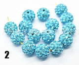 100pcs AAAA 10mm Clay Paved Crystal Disco Rhinestone Beads