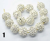 100pcs AAAA 10mm Clay Paved Crystal Disco Rhinestone Beads