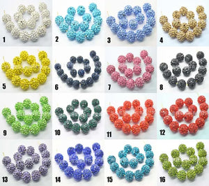 100pcs AAAA 10mm Clay Paved Crystal Disco Rhinestone Beads