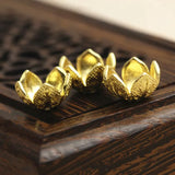 25 pcs Raw Brass Bead Cap, 9mm 4 Petal Bead Cap, DIY Jewelry Findings