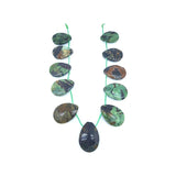 35mm Green Opal High Gem Teardrop Crystal Quartz Agate Stone Beads DIY Jewelry