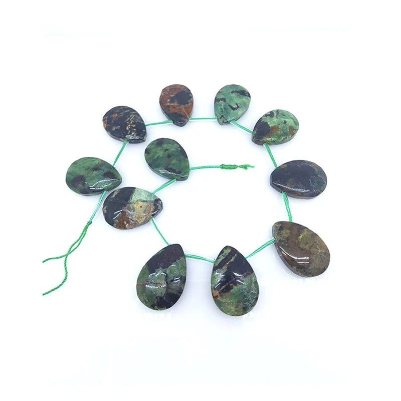 35mm Green Opal High Gem Teardrop Crystal Quartz Agate Stone Beads DIY Jewelry