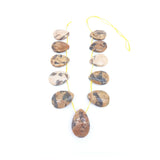 25 x 35mm High Gem Teardrop Crystal Pattern Feldspar Quartz Agate Stone Beads