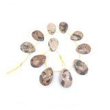 25 x 35mm High Gem Teardrop Crystal Pattern Feldspar Quartz Agate Stone Beads