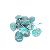 Natural Gemstone Teardrop Apatite Petrified Stone Beads 25x35mm