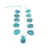 Natural Gemstone Teardrop Apatite Petrified Stone Beads 25x35mm