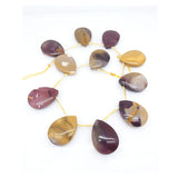 Natural Gemstone Teardrop Apatite Petrified Stone Beads 25x35mm