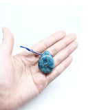 Natural Gemstone Teardrop Apatite Petrified Stone Beads 25x35mm