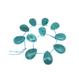Natural Gemstone Teardrop Apatite Petrified Stone Beads 25x35mm