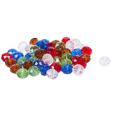 25 Velvet Jewelry Gift Bag Red & 50 Mixed Crystal Quartz Beads 10mm